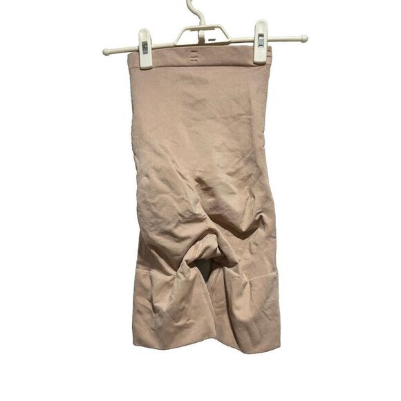 Spanx Sand Mid Thigh High Waisted Shapewear Small Sand Beige Ultra Firm Control - Picture 2 of 6